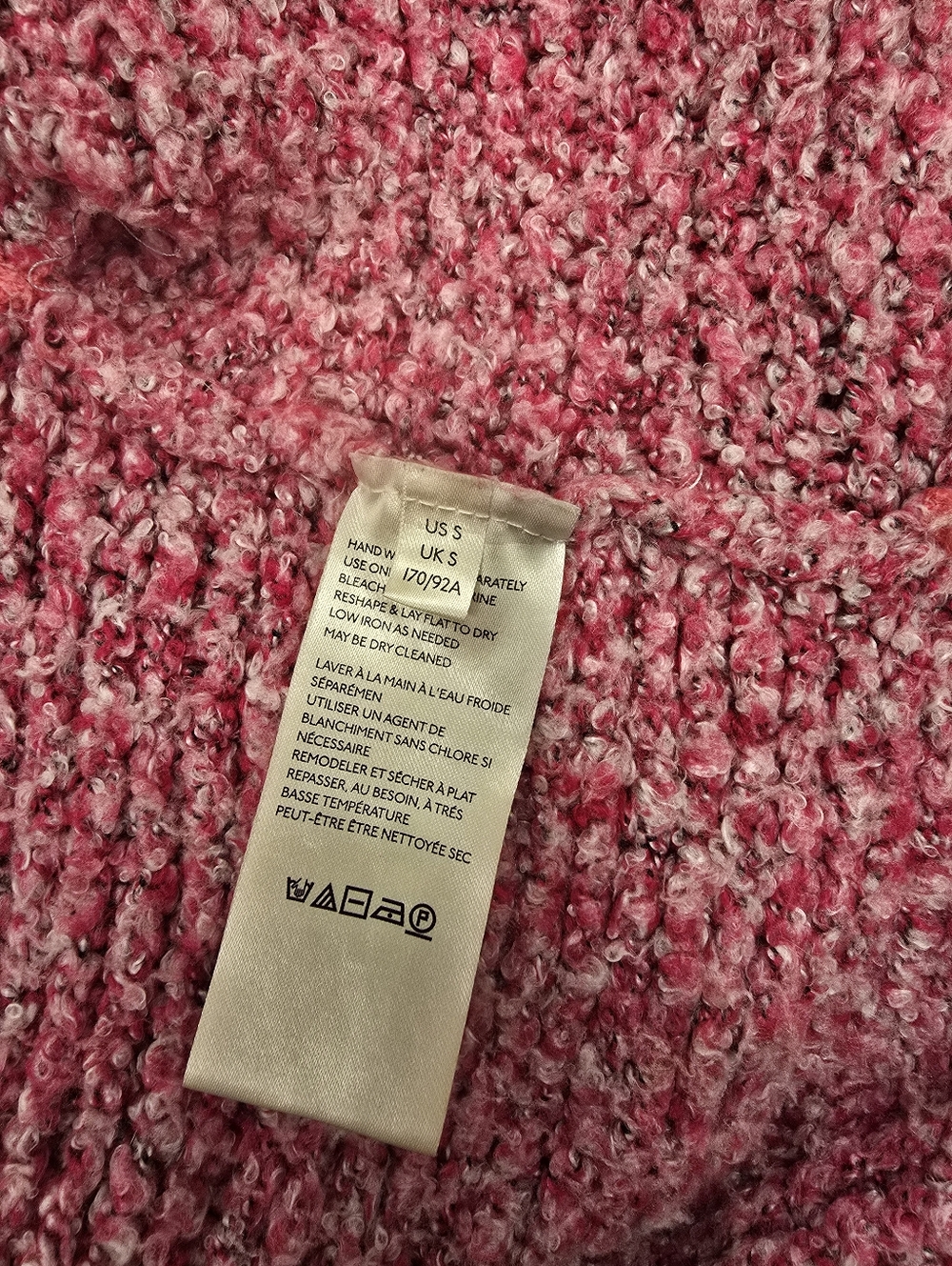 Free People BFF Cardigan Open Front in a Prickly Pear pink color S - Picture 8 of 9